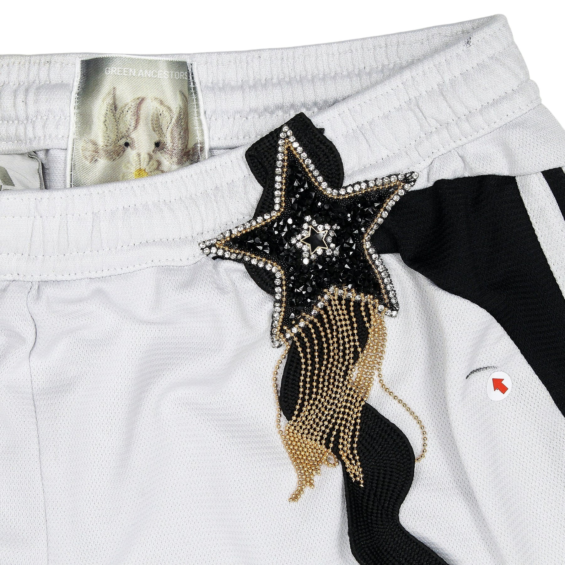 Green Ancestors White Black Lace Star Shorts