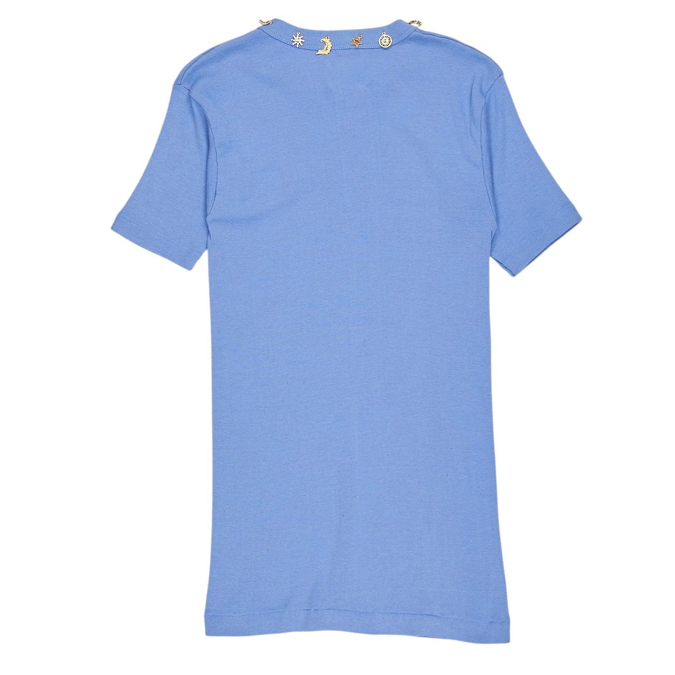 Green Ancestors Blue Gold Celestial Beaded T-Shirt