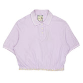 Green Ancestors Light Purple Crop Polo Shirt