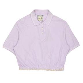 Green Ancestors Light Purple Crop Polo Shirt