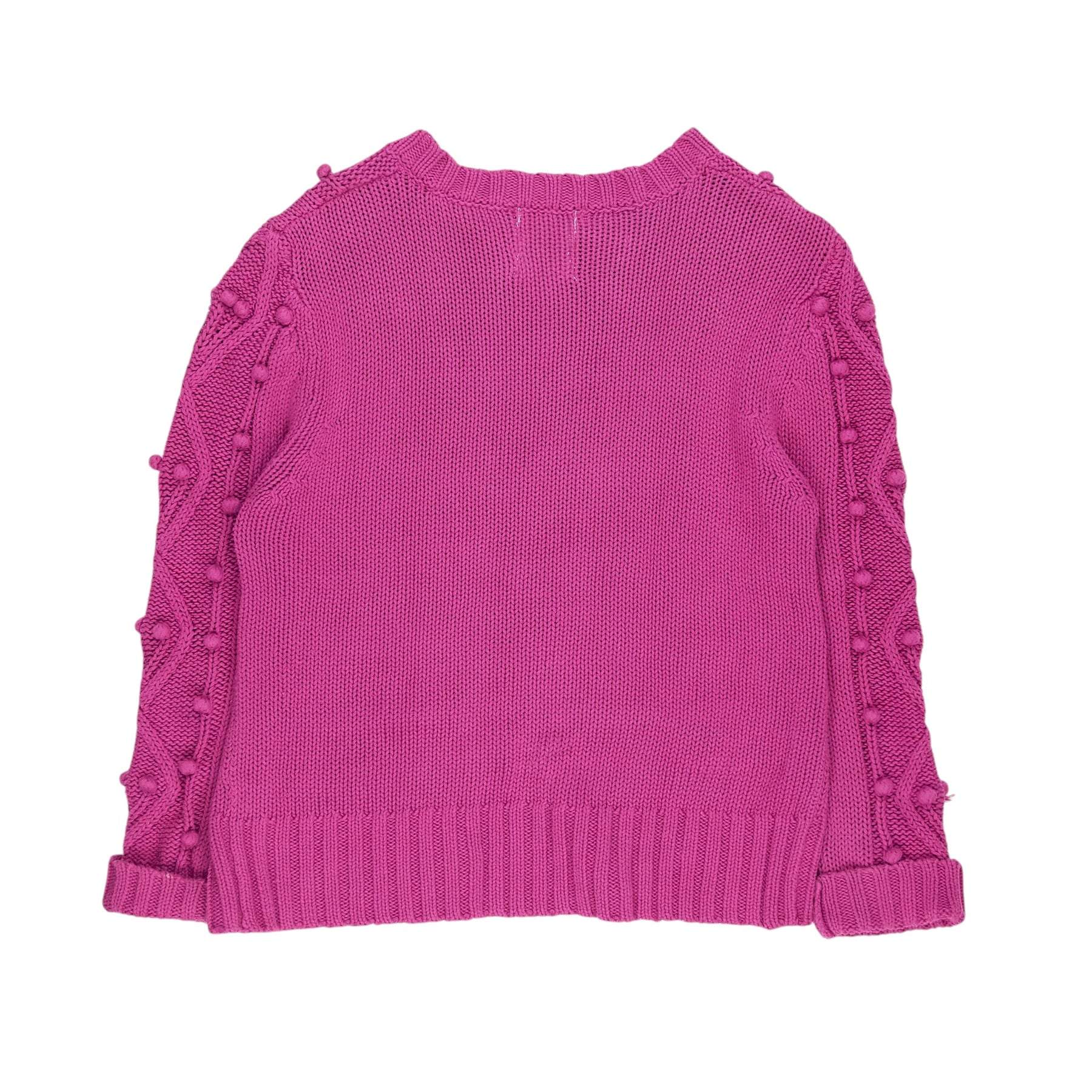 Green Ancestors Magenta Purple Floral Applique Cardigan
