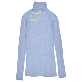 Green Ancestors Light Blue Daisy Floral Applique Roll Neck Jumper