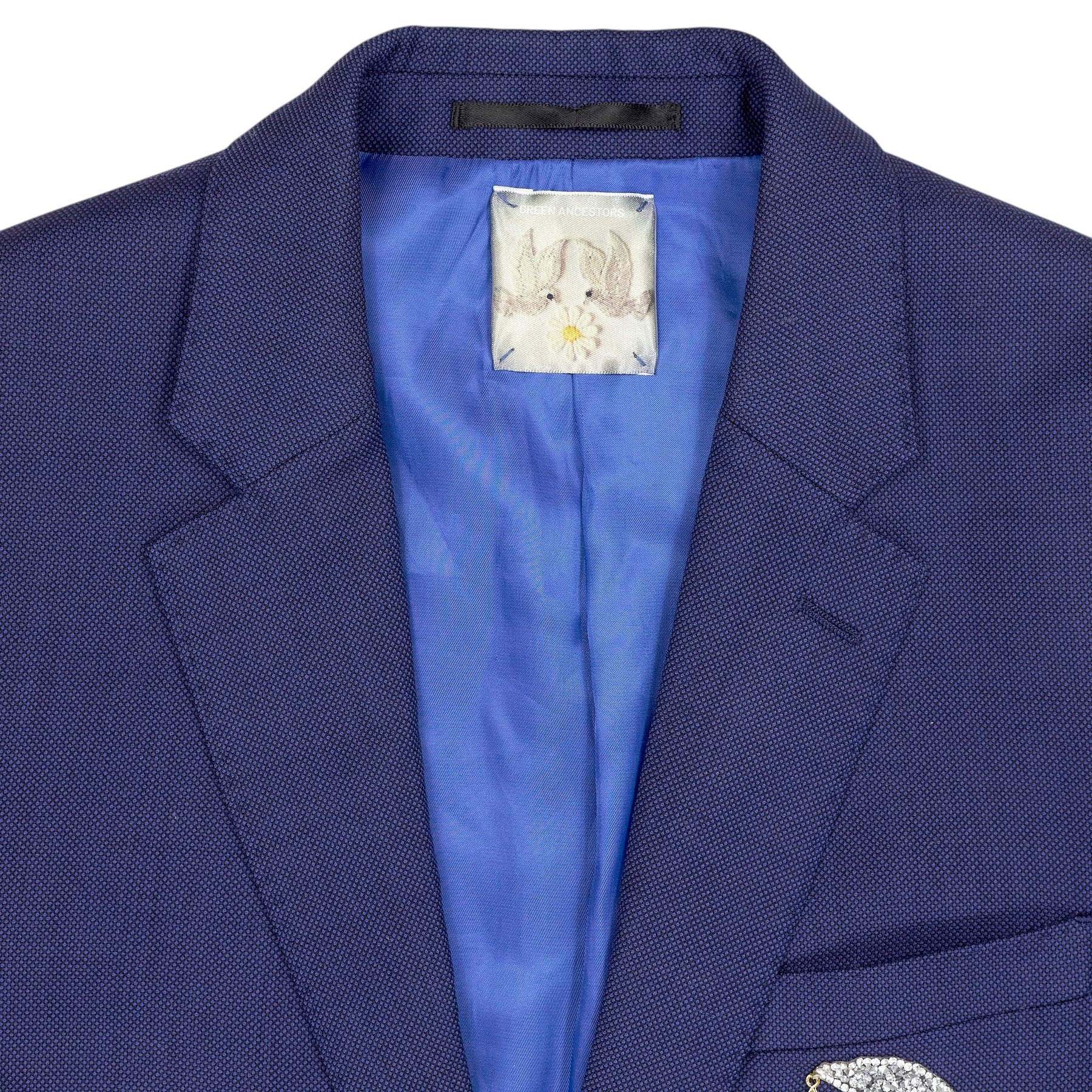 Green Ancestors Blue Silver Moon Blazer Jacket