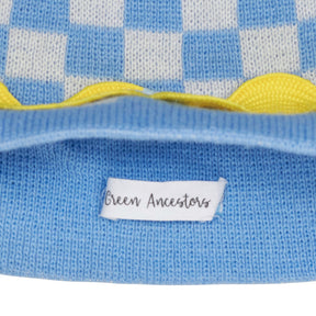 Green Ancestors Blue White Checkerboard Hat