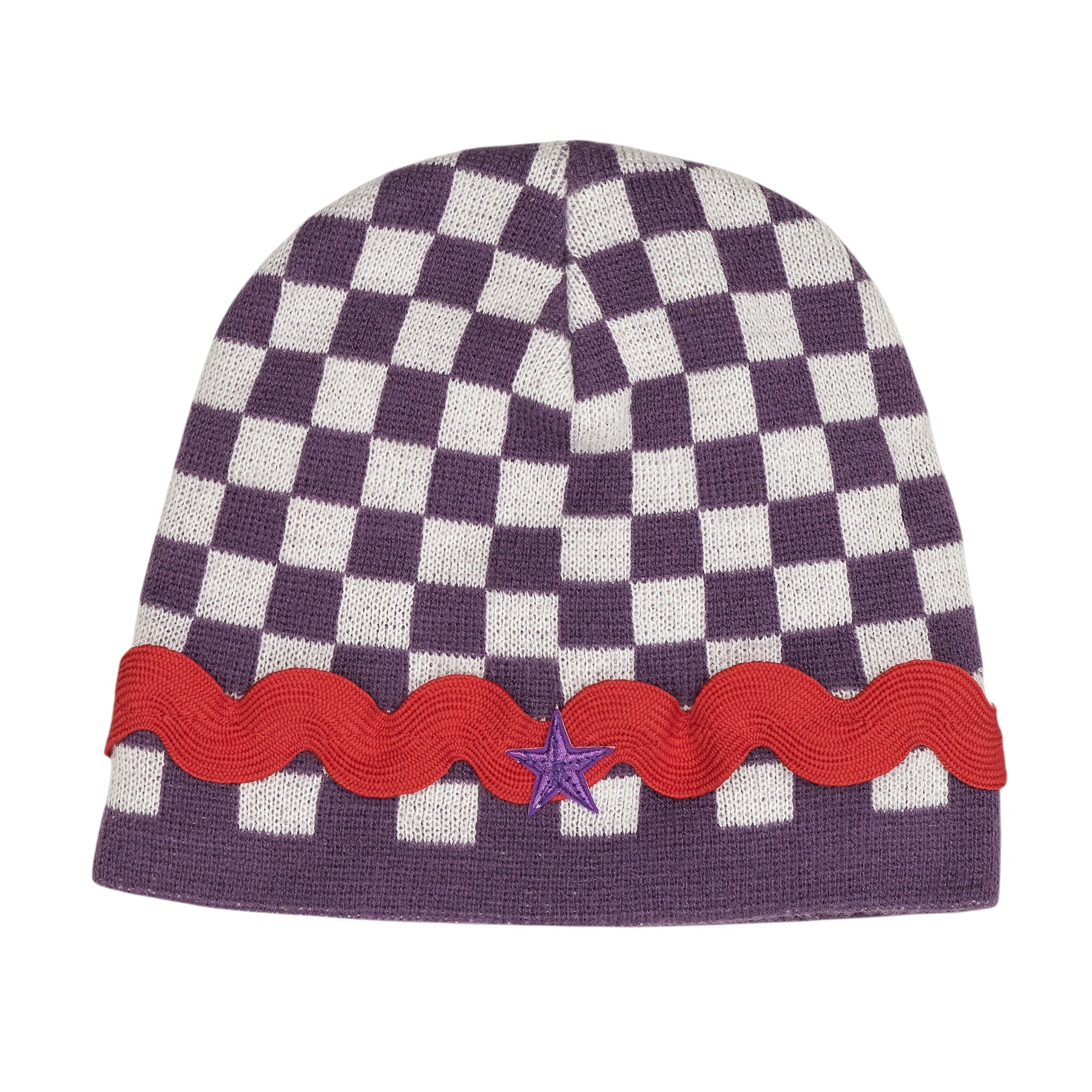 Green Ancestors Purple White Checkerboard Hat