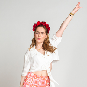 GNANA White Tie Front Shirt