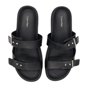 Black best sale ck slides