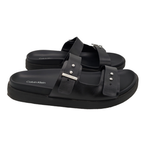 Calvin Klein Black Ergonomic Slides