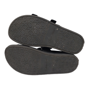Calvin Klein Black Ergonomic Slides