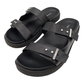 Calvin Klein Black Ergonomic Slides
