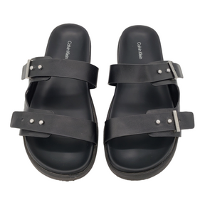 Calvin Klein Black Ergonomic Slides