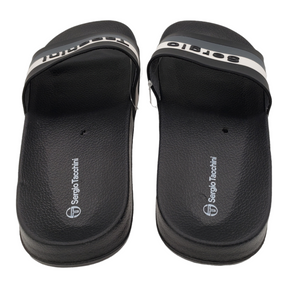 Sergio Tacchini Black Logo Slides