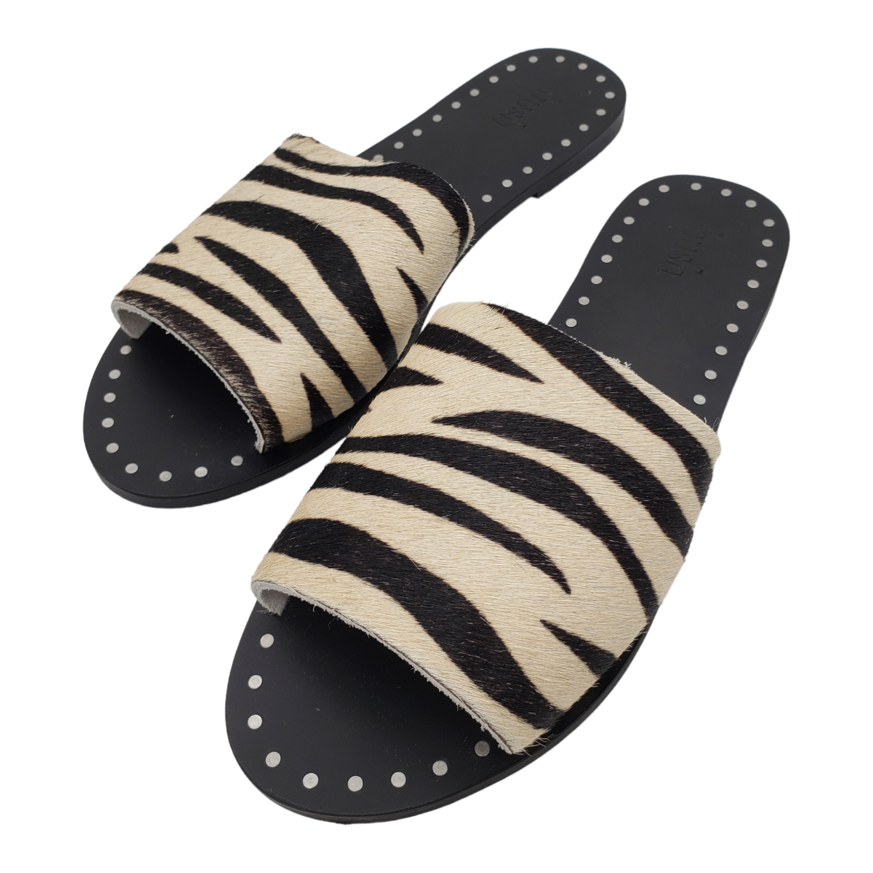 Hush Cream/Black Zebra Barton Sandals