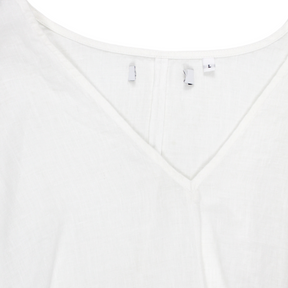 NRBY White Linen Tie-Front Shirt - Sample