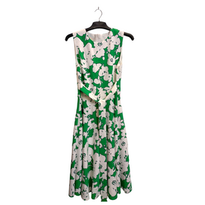 Hobbs Green/White Floral Midi Dress