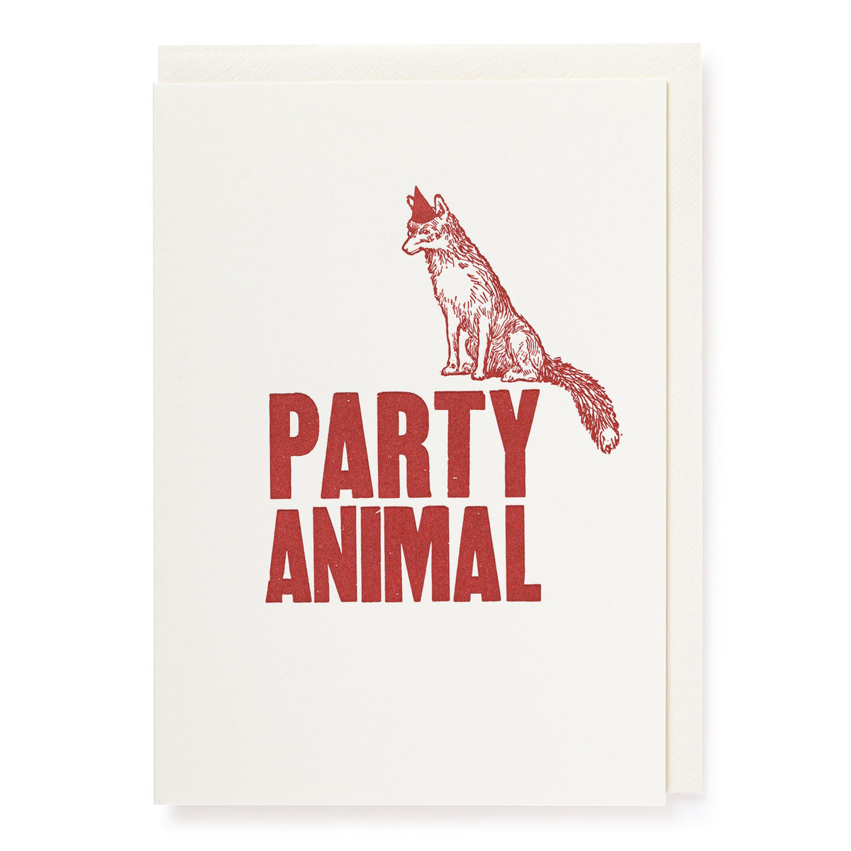 'Party Animal' - letterpress printed greeting card