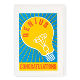 'Congratulations Genius' - letterpress printed greeting card