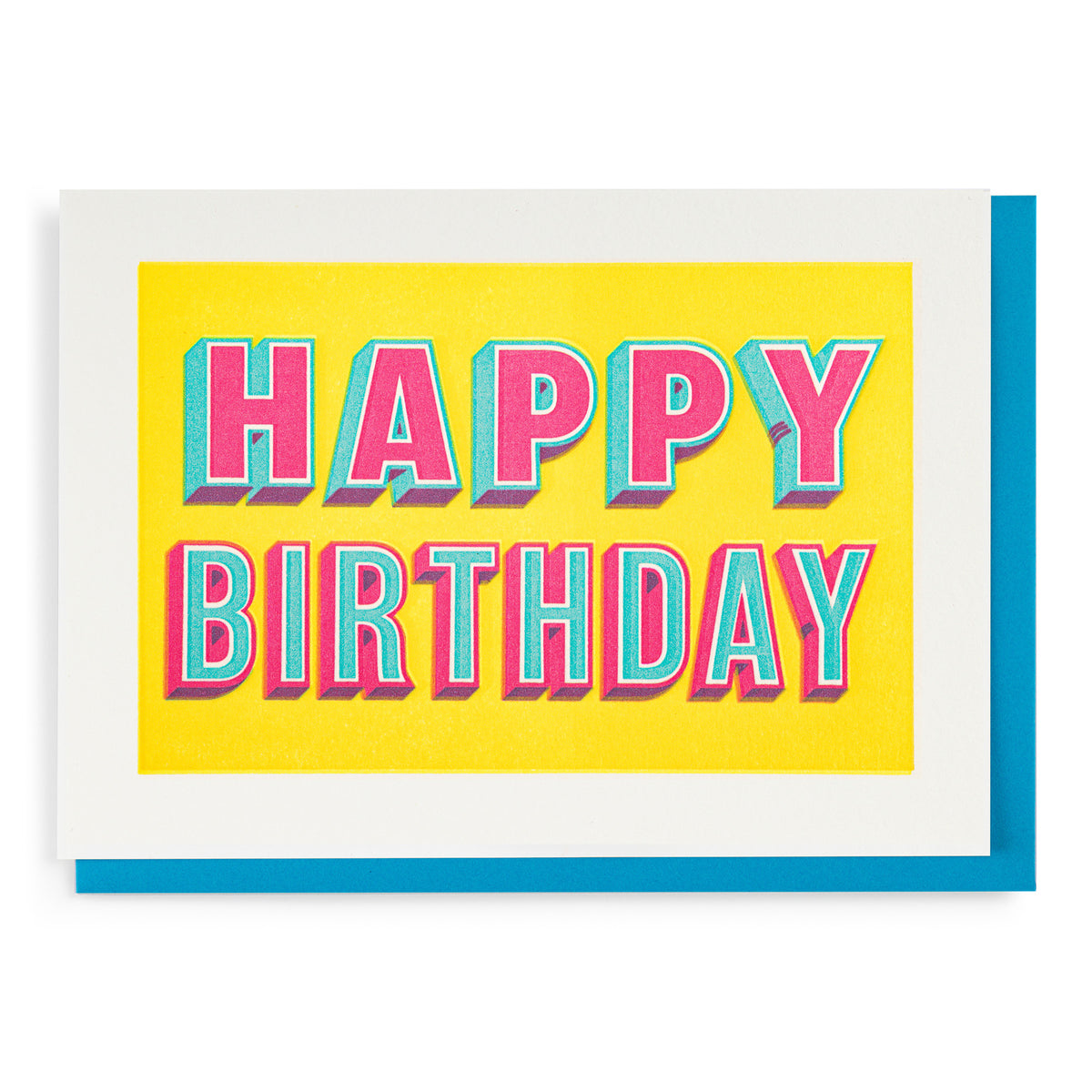 'Happy Birthday' - letterpress printed greeting card