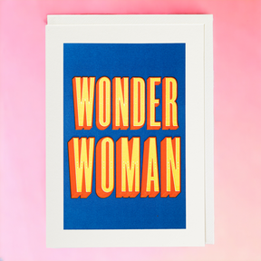 'Wonder Woman' - letterpress printed greeting card