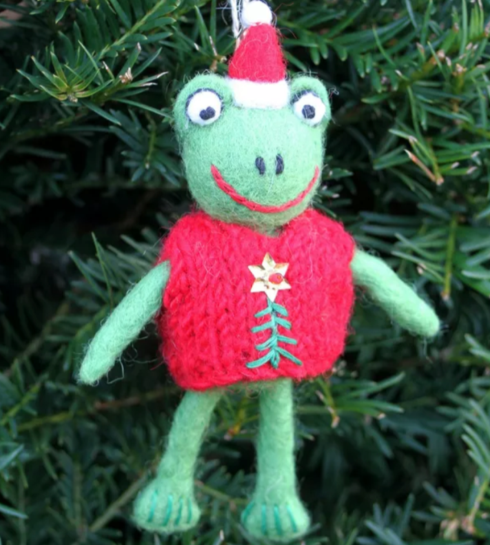 Felix the Frog Christmas Decoration