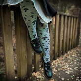 Snag Tights Sage Green Deathcap Mushroom Tights