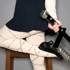 Snag Tights Opaque White Tights - Stitched Up
