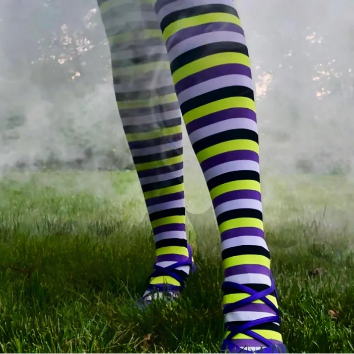 Snag Tights 120 Denier Striped Tights - Viper