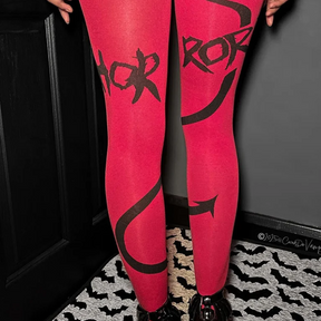 Snag Tights Red Horror Tights - Demon Drip