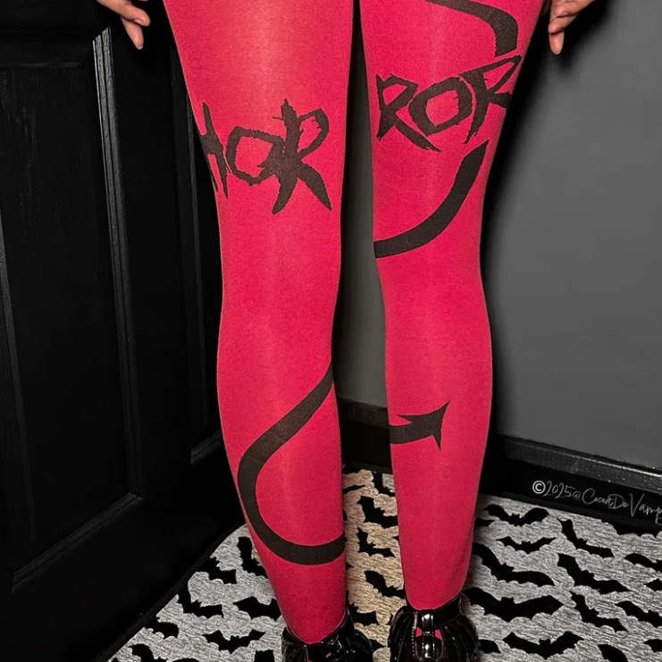Snag Tights Red Horror Tights - Demon Drip
