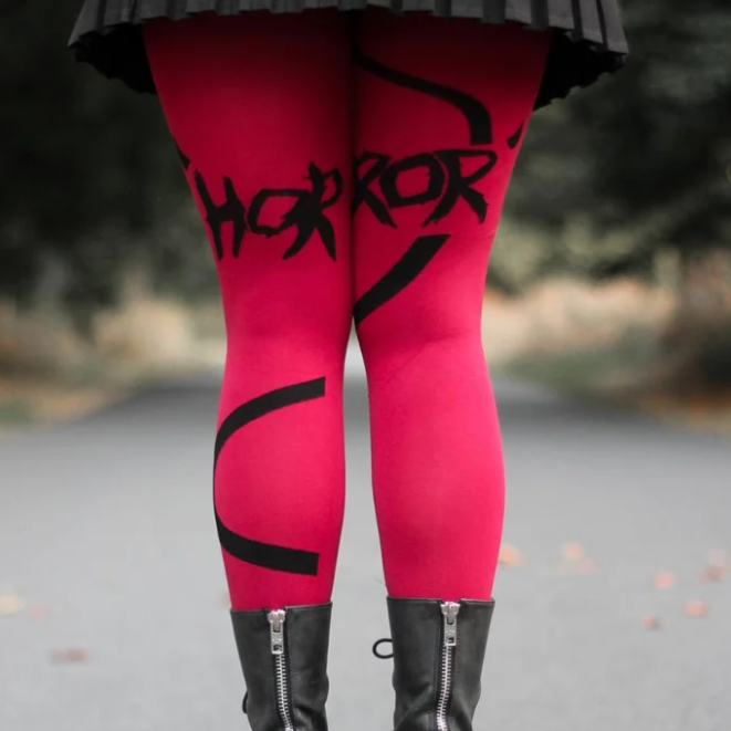 Snag Tights Red Horror Tights - Demon Drip