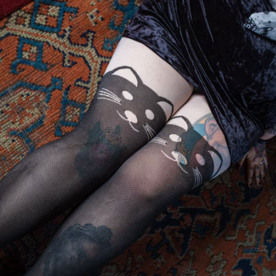 Snag Tights Opaque Cat Tights - Witchful Thinking