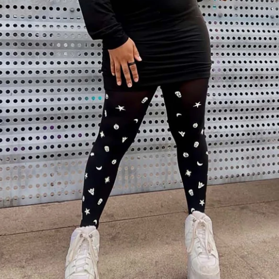 Snag Tights 80 Denier UV Reactive Tights - Glowsty