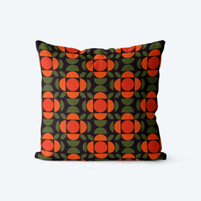 Storigraphic Green/Orange Seventies Cushion