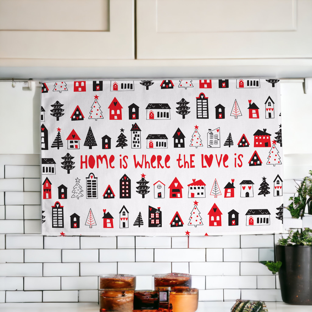 Crisis Editions Printed Tea Towel - Exclusive "Home is where the Love is" Design