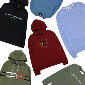 x6 Men's Mixed Tommy Hilfiger & Calvin Klein Colourful Hoodies, Sweatshirts & Knitwear Bundle