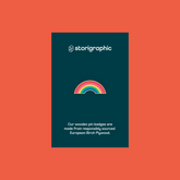 Storigraphic Rainbow Wooden Pin Badge