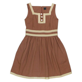 Orla Kiely Brown Grosgrain Dress