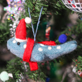 Handmade Felt Christmas Hanging Tree Decoration - Humpback Whale