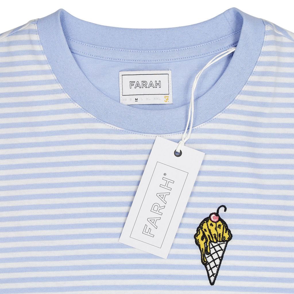 Farah Blue Stripe Ransley T-Shirt