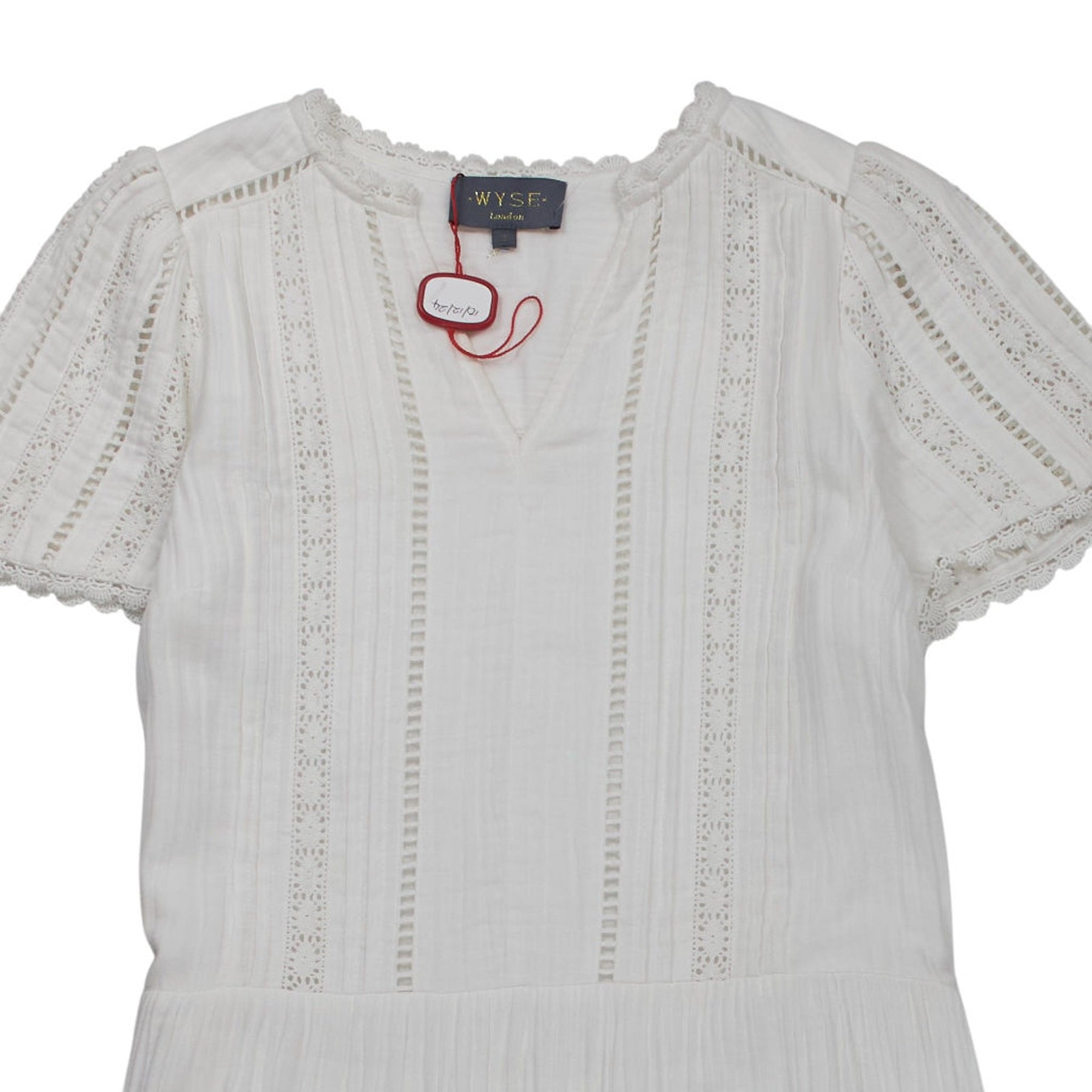 Wyse White Lace Trim Dress