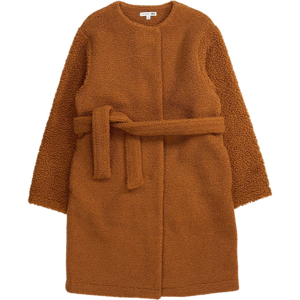 JW Anderson Brown Belted Teddy Coat