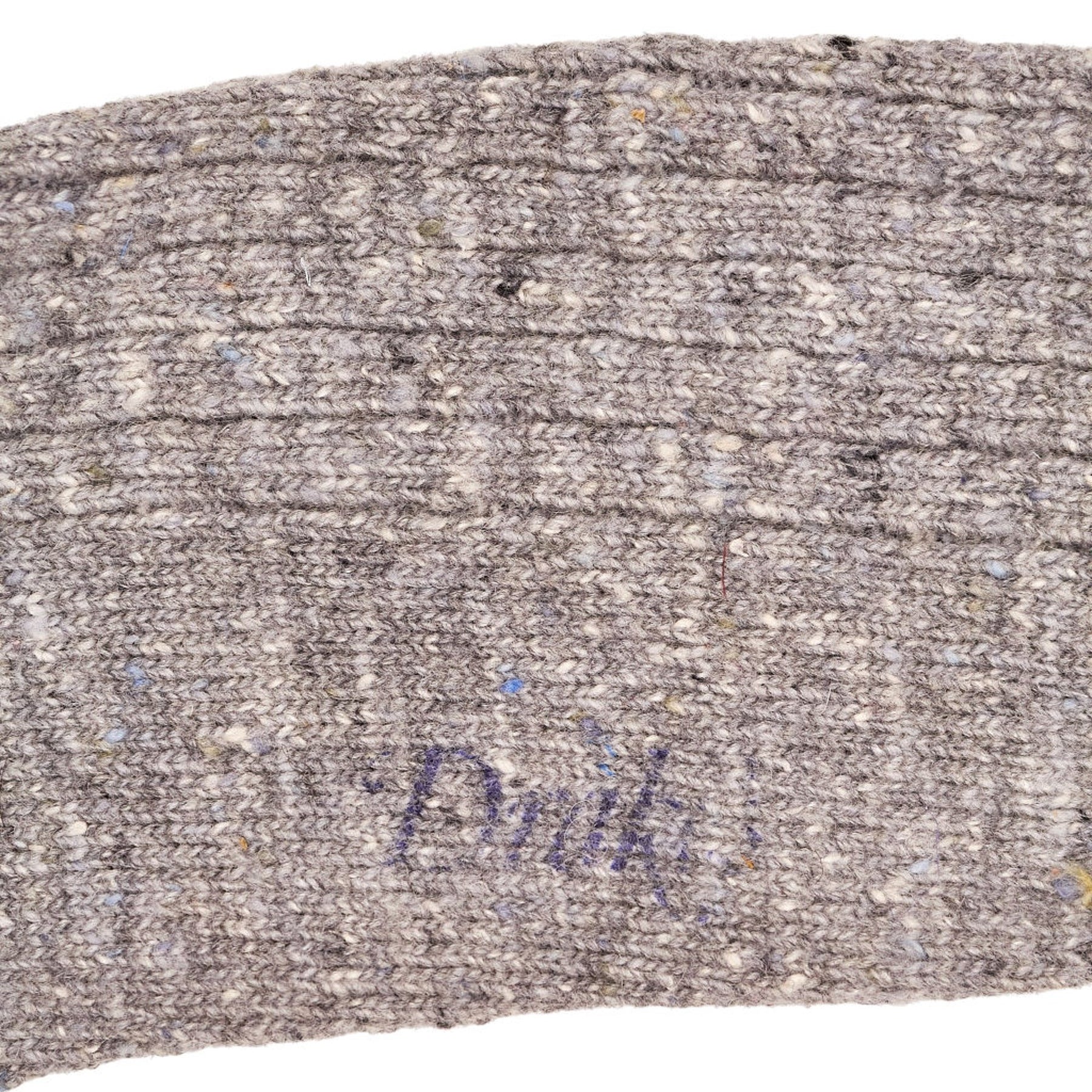 Drakes Grey Blue Ribbed Socks