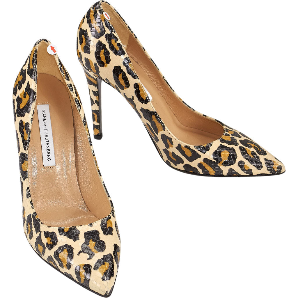 Diane von Furstenberg Leopard Print Heels
