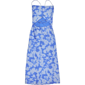 OMNES Blue River Blurred Floral Dress