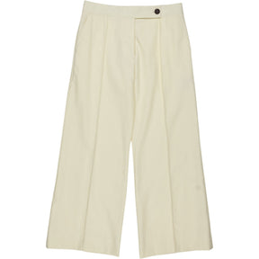 Studio Nicholson Cream Linen Low Rise Flare Trousers