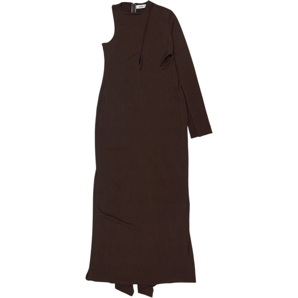 SRVC Brown Sleeveless Maxi Dress