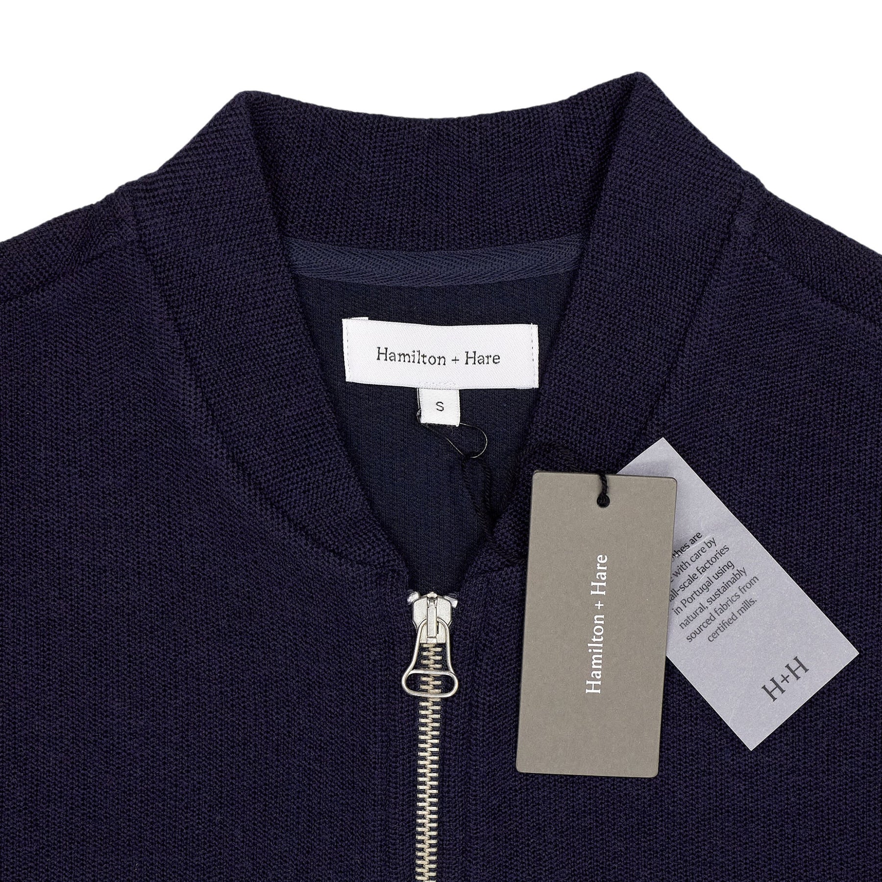 Hamilton + Hare Navy Wool Blend Gilet