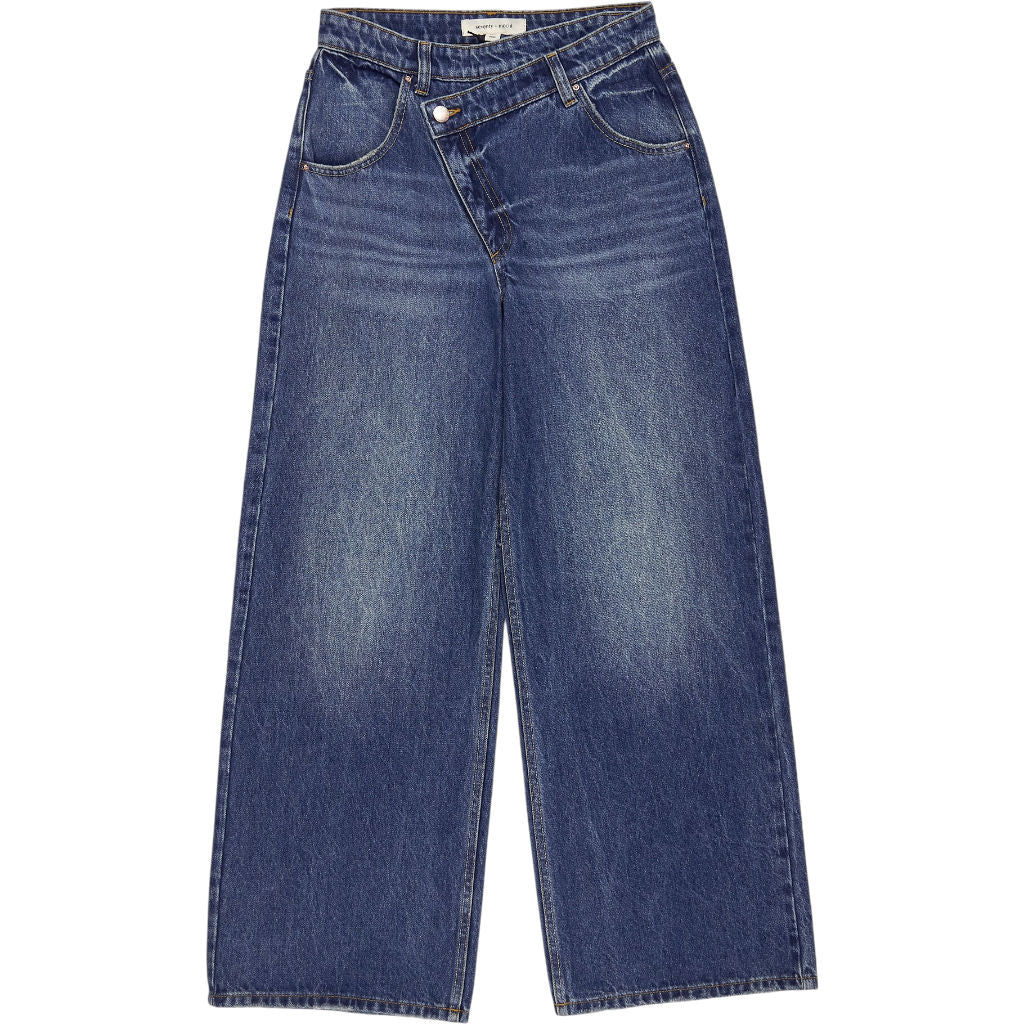 Seventy + Mochi Blue Denim Cross Over Jeans