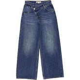 Seventy + Mochi Blue Denim Cross Over Jeans