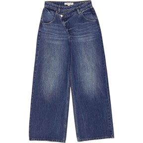 Seventy + Mochi Blue Denim Cross Over Jeans
